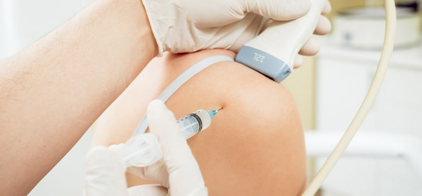 patient receiving Joint Rejuvenation injection to relieve ankle pain